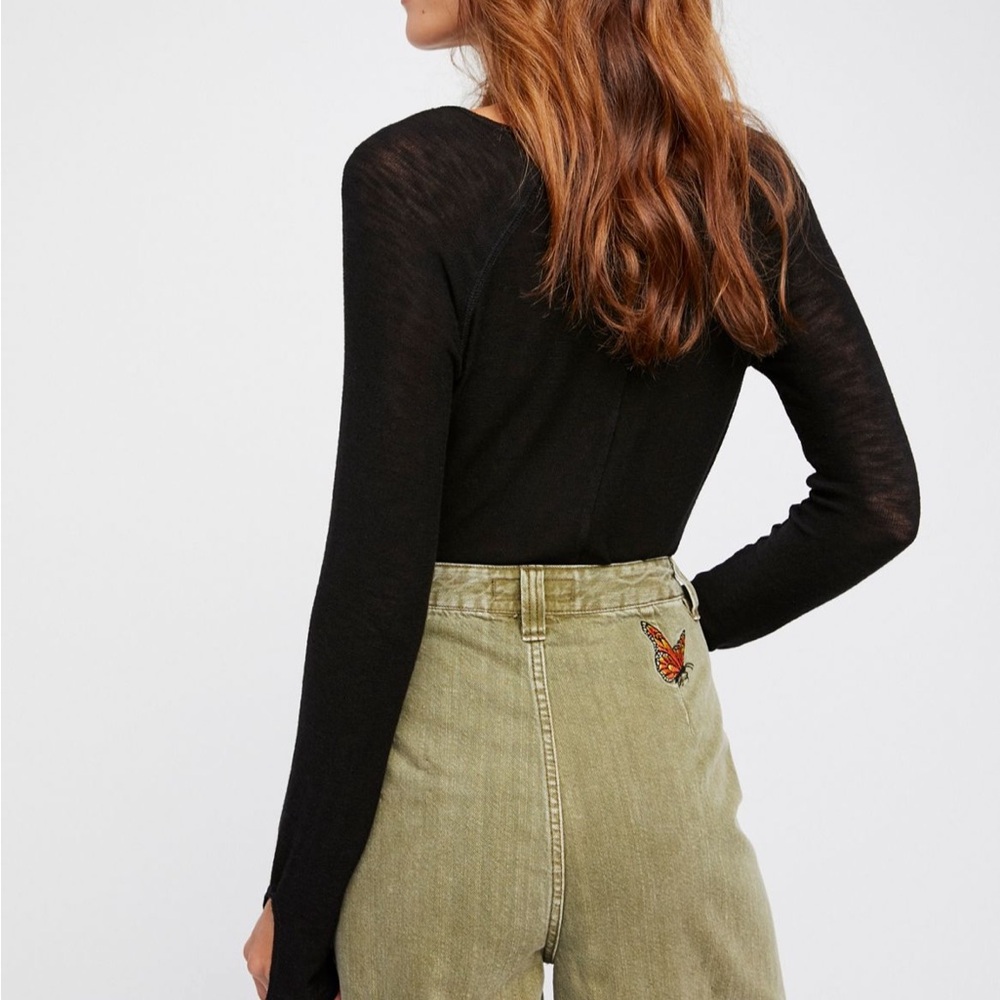 Free People Super Rare Dusk Jeans in Olive Green size 30, very rare in this size - Picture 3 of 11